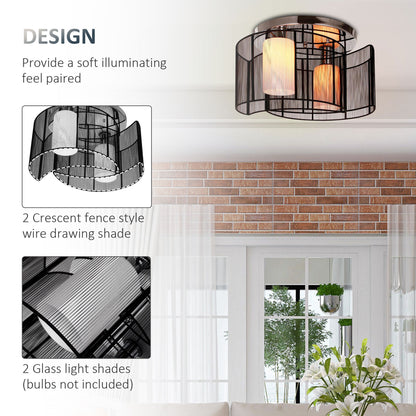 LightGlow Modern Chandelier - White Black