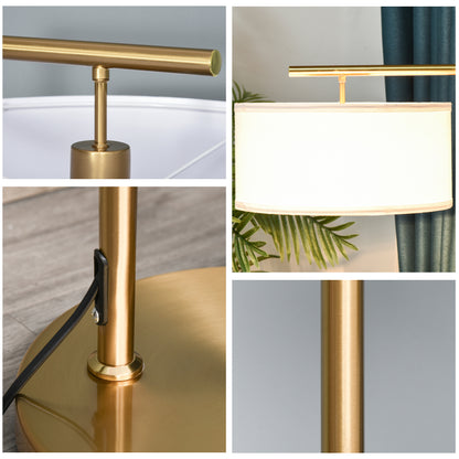 LightGlow Modern Floor Lamp - Gold White