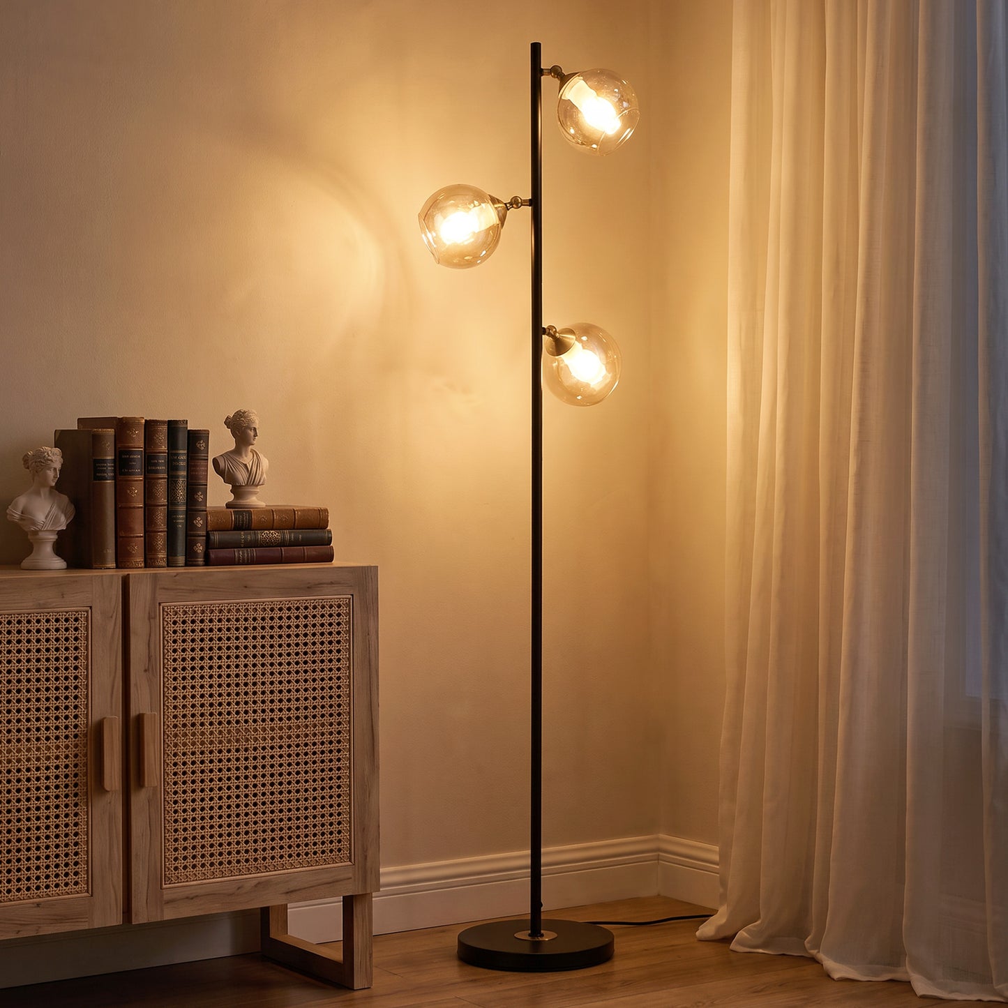 LightGlow Tree Floor Lamp - Grey