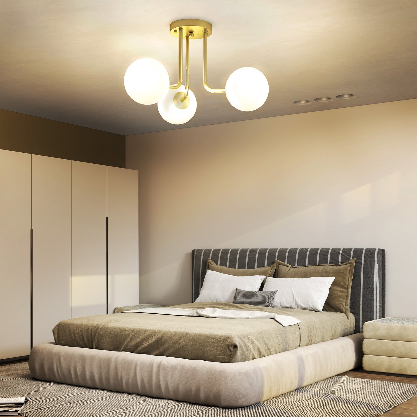LightGlow Globe Ceiling Light - Gold