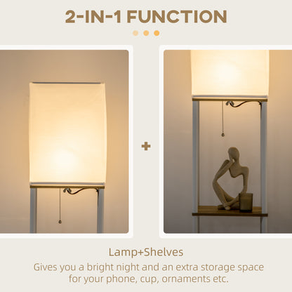 LightGlow Shelf Floor Lamp - White