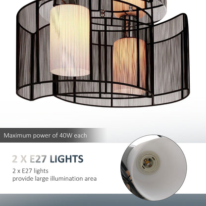 LightGlow Modern Chandelier - White Black