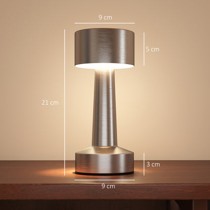 LightGlow Cordless Touch Lamp - Silver