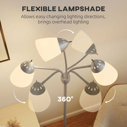 LightGlow Arc Floor Lamp - Silver