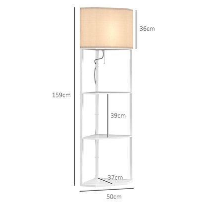 LightGlow Corner Shelf Lamp - White