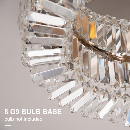 LightGlow Crystal Chandelier - Silver