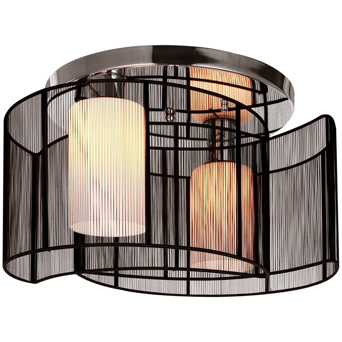 LightGlow Modern Chandelier - White Black