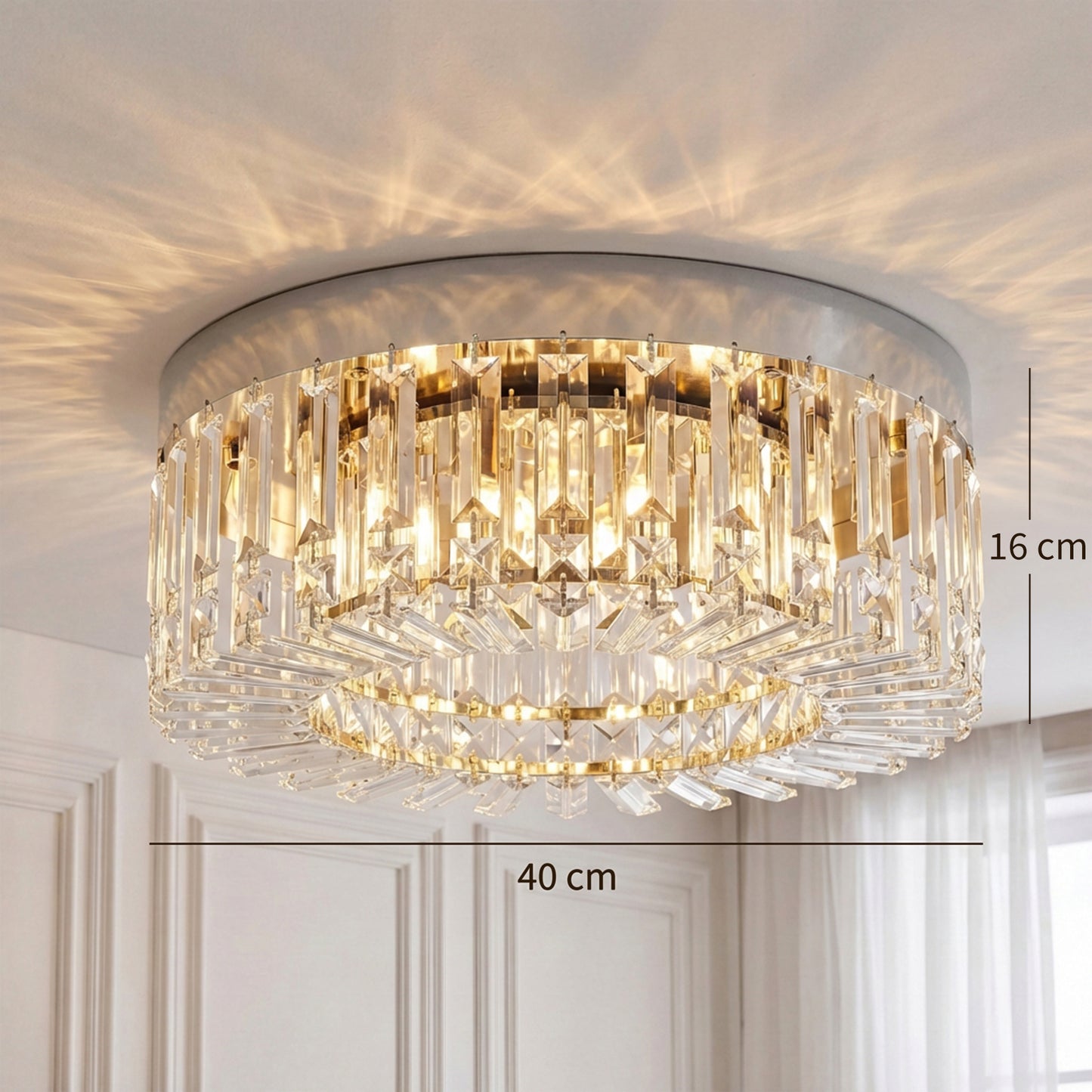 LightGlow Crystal Chandelier - Silver