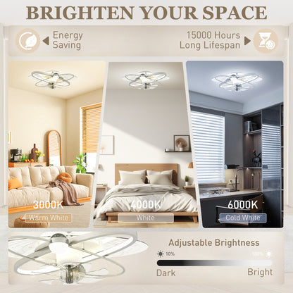 LightGlow Ceiling Fan Light - Silver