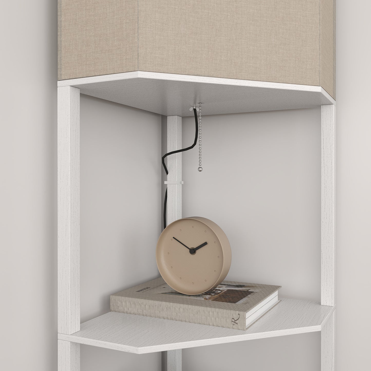 LightGlow Corner Shelf Lamp - White