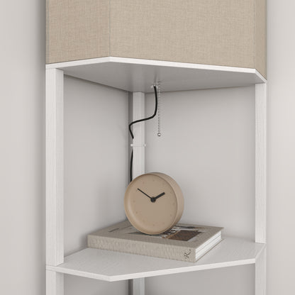 LightGlow Corner Shelf Lamp - White