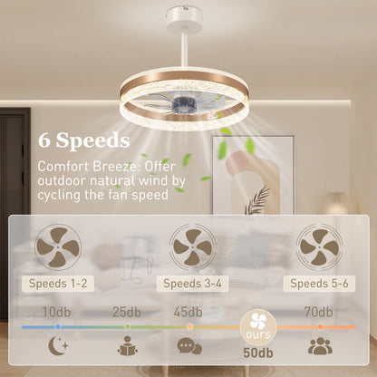 LightGlow LED Ceiling Fan - Gold