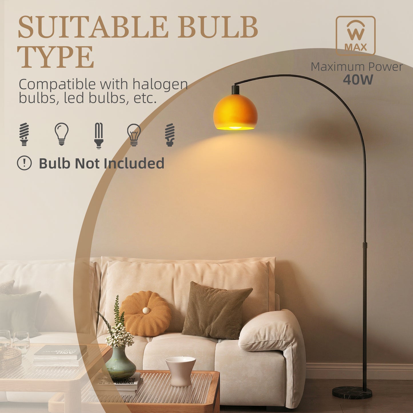 LightGlow Modern Floor Lamp - Black