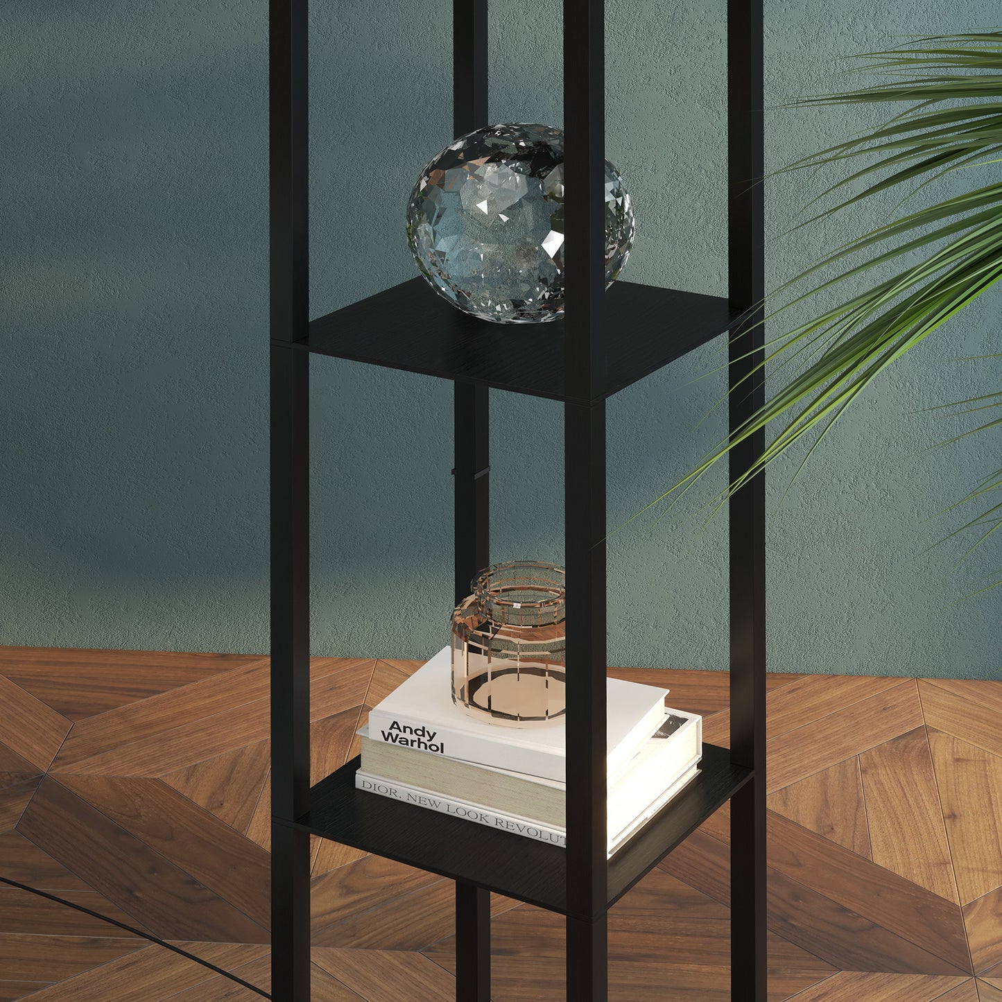 LightGlow 3-Tier Floor Lamp - Black