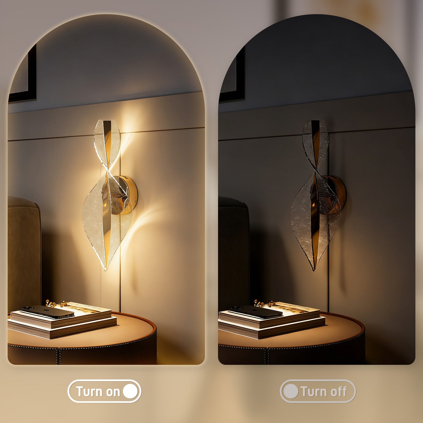 LightGlow Spiral Wall Lamp - Gold