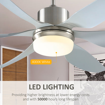 LightGlow Reversible Ceiling Fan - Silver
