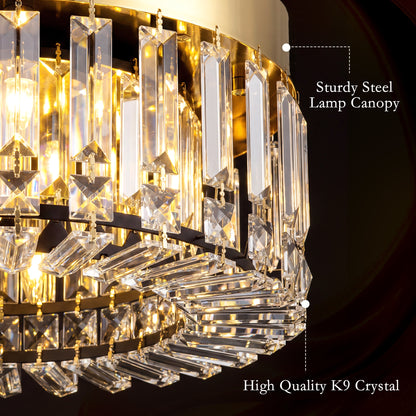 LightGlow Crystal Chandelier - Gold