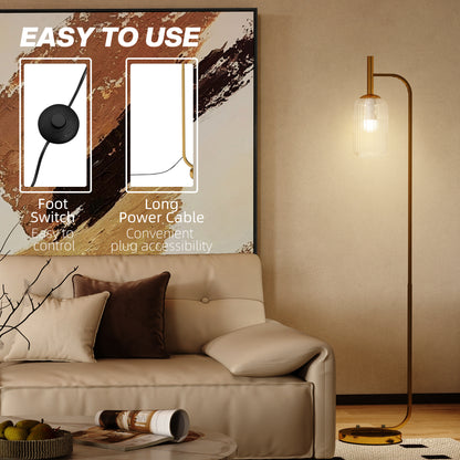 LightGlow Modern LED Floor Lamp - Gold