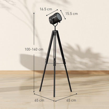 LightGlow Tripod Searchlight Lamp - Black