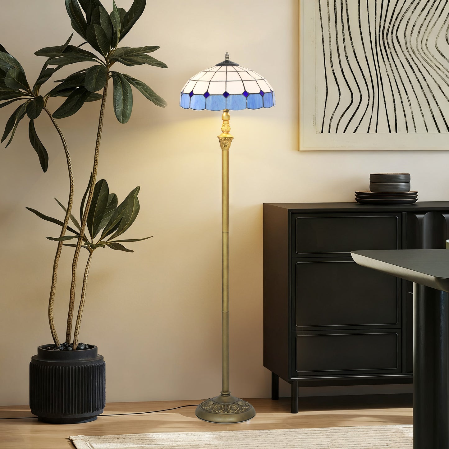 LightGlow Tiffany Lamp - Blue
