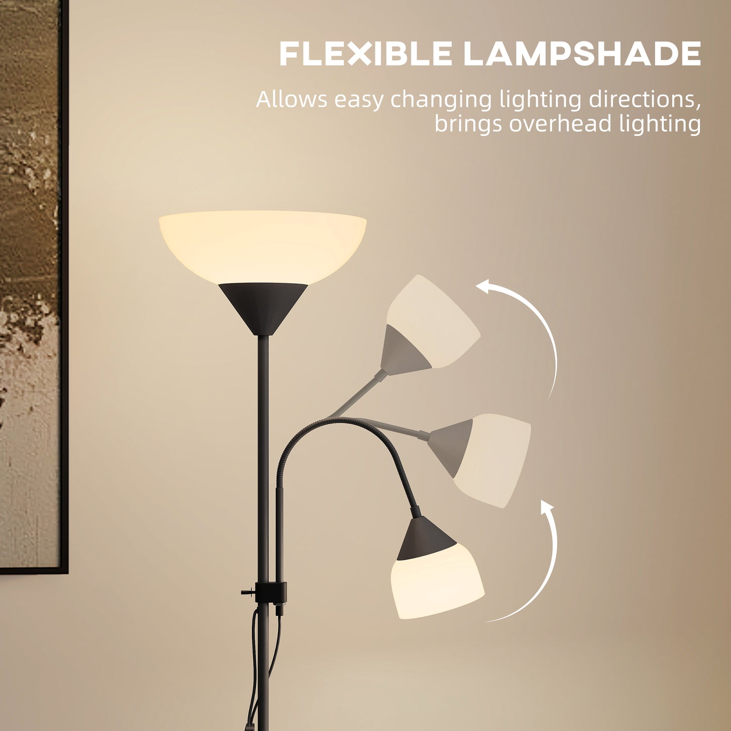 LightGlow Mother Child Floor Lamp - Black