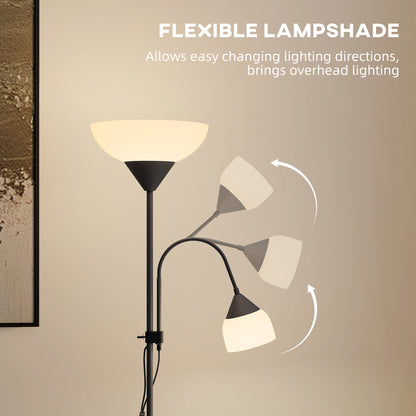 LightGlow Mother Child Floor Lamp - Black