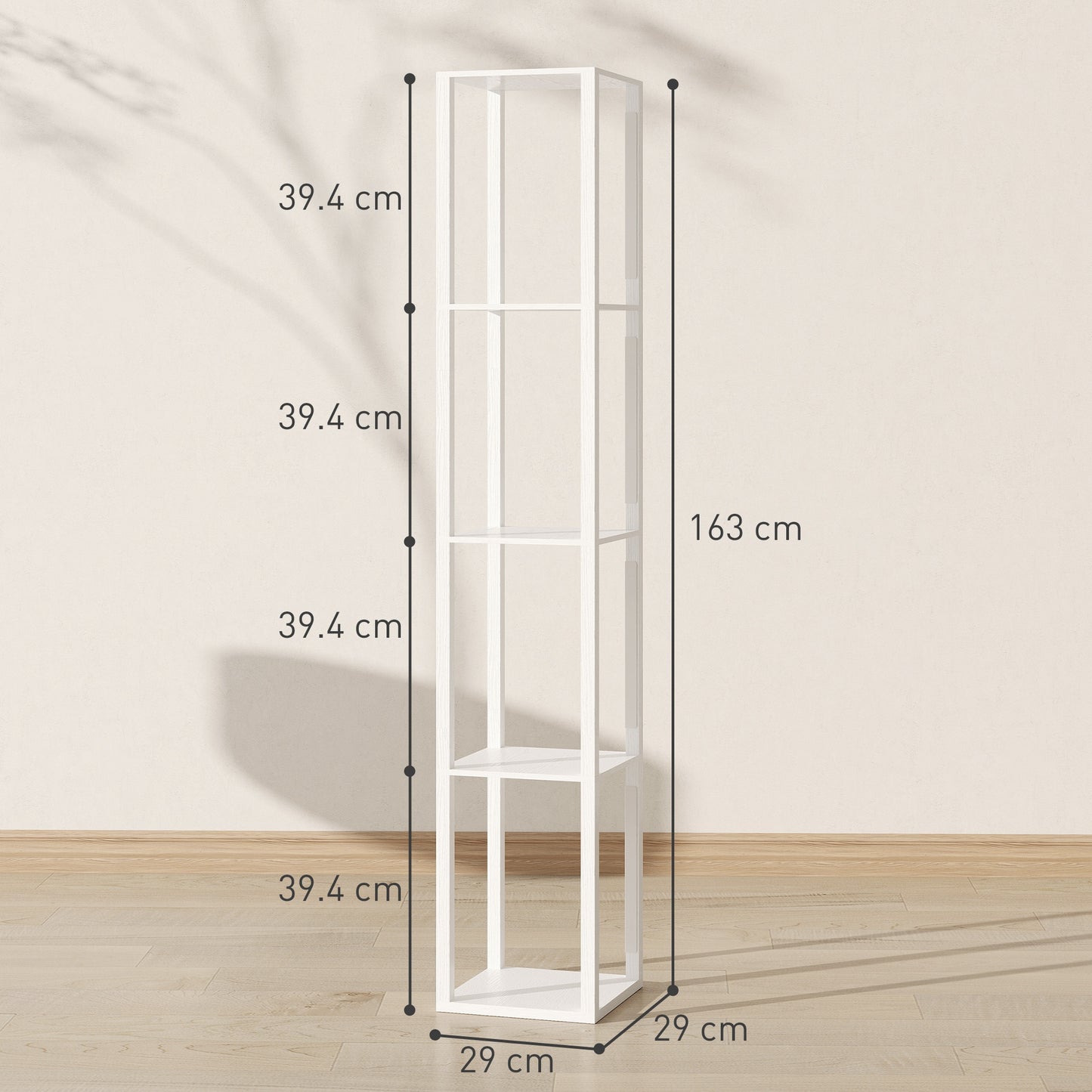 LightGlow Shelf Floor Lamp - White