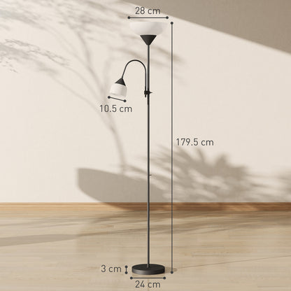 LightGlow Gooseneck Floor Lamp - Black