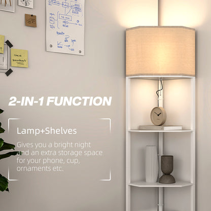 LightGlow Corner Shelf Lamp - White
