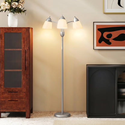 LightGlow Arc Floor Lamp - Silver