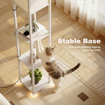 LightGlow 3-Tier Shelf Floor Lamp - White