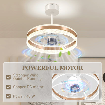 LightGlow LED Ceiling Fan - Gold
