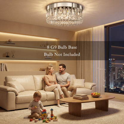 LightGlow Crystal Chandelier - Silver