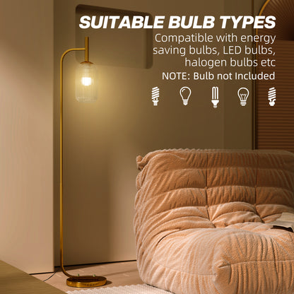LightGlow Modern Floor Lamp - Gold
