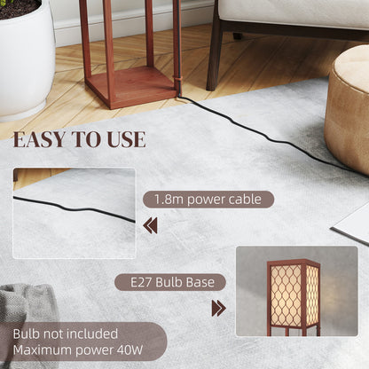 LightGlow Three-Shelf Standing Lamp - Brown/White