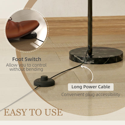 LightGlow Modern Floor Lamp - Black