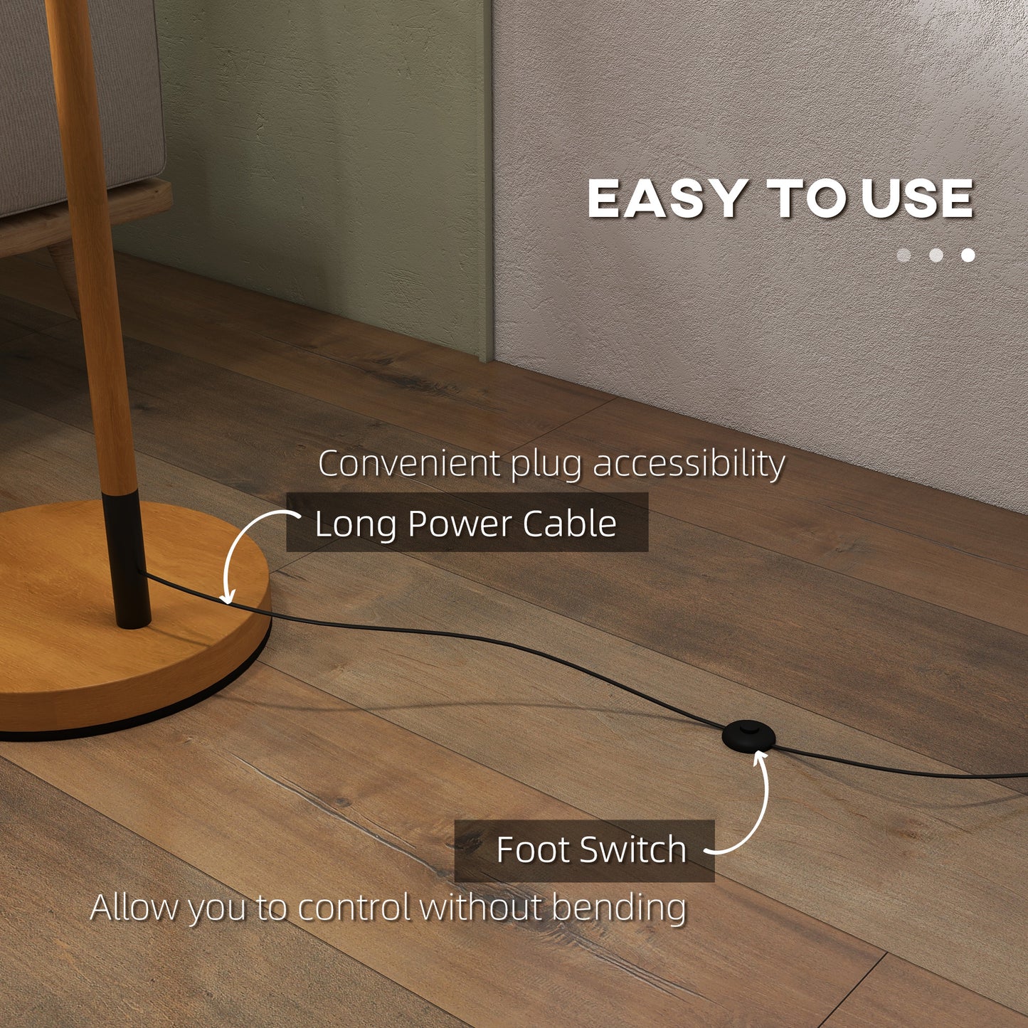 LightGlow Rotating Floor Lamp - Brown