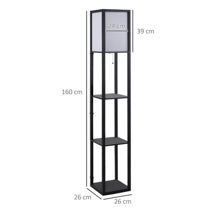LightGlow 3-Tier Floor Lamp - Black