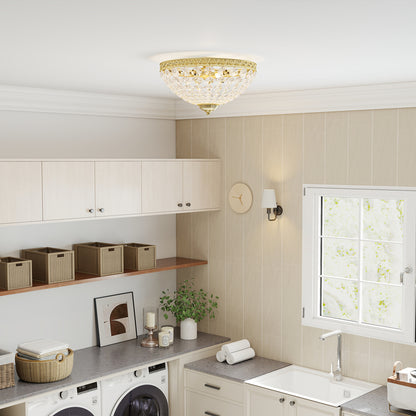 LightGlow Crystal Chandelier - Gold