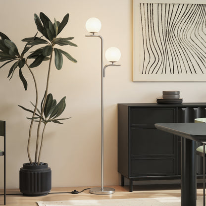 LightGlow LED Floor Lamp - Silver