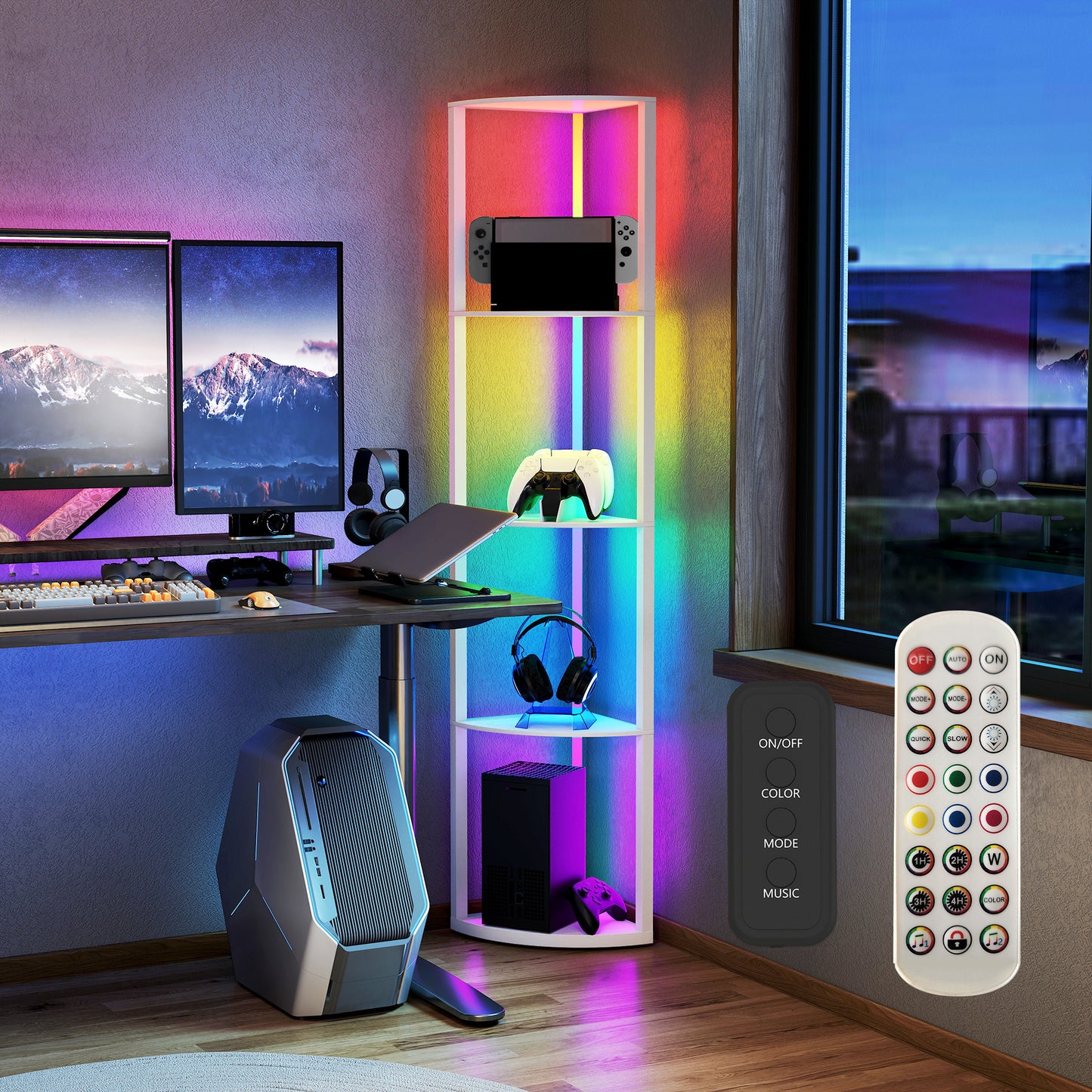 LightGlow RGB Shelf Lamp - White