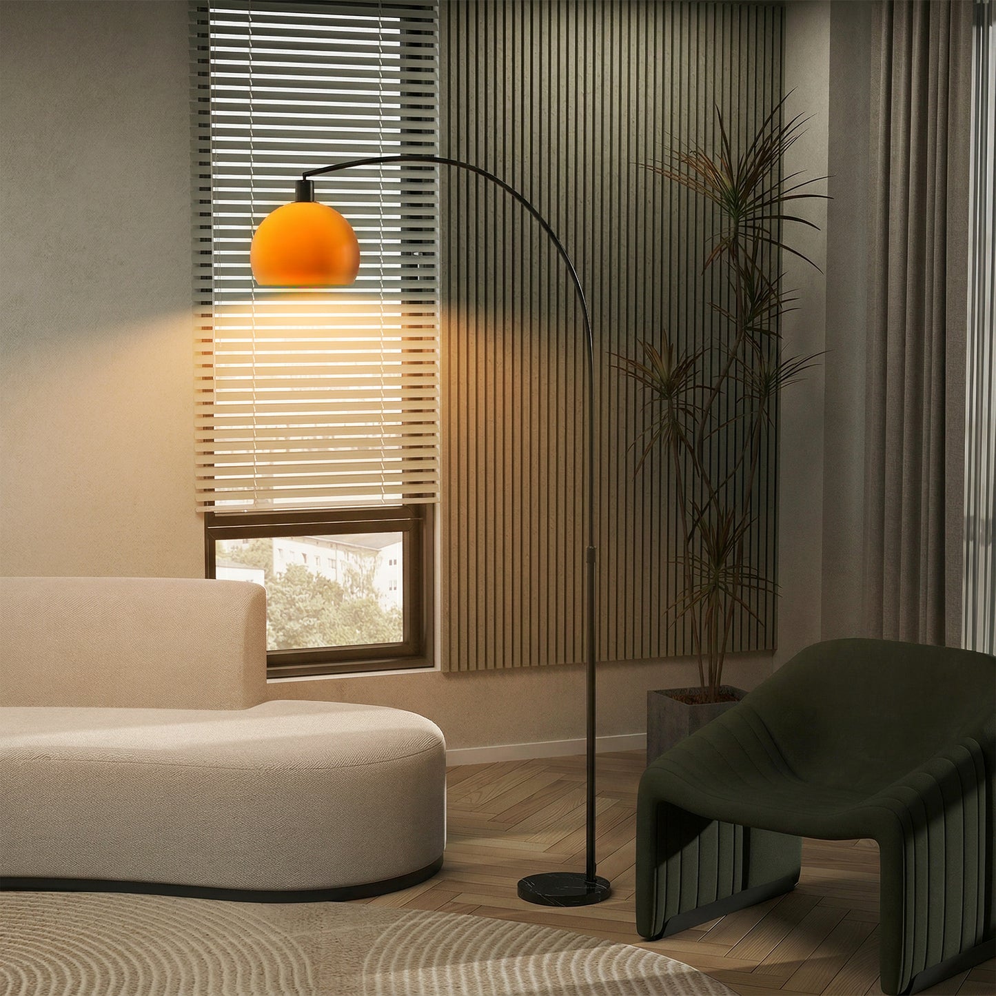 LightGlow Modern Floor Lamp - Black