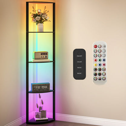 LightGlow RGB Shelf Floor Lamp - Black