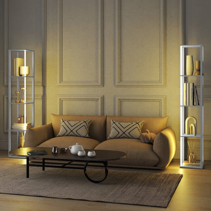 LightGlow RGB Shelf Floor Lamp - White