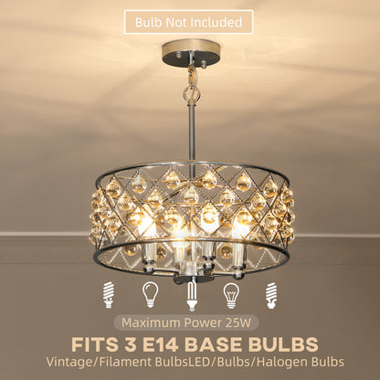 LightGlow Four-Bulb Crystallite Chandelier - Silver-Tone