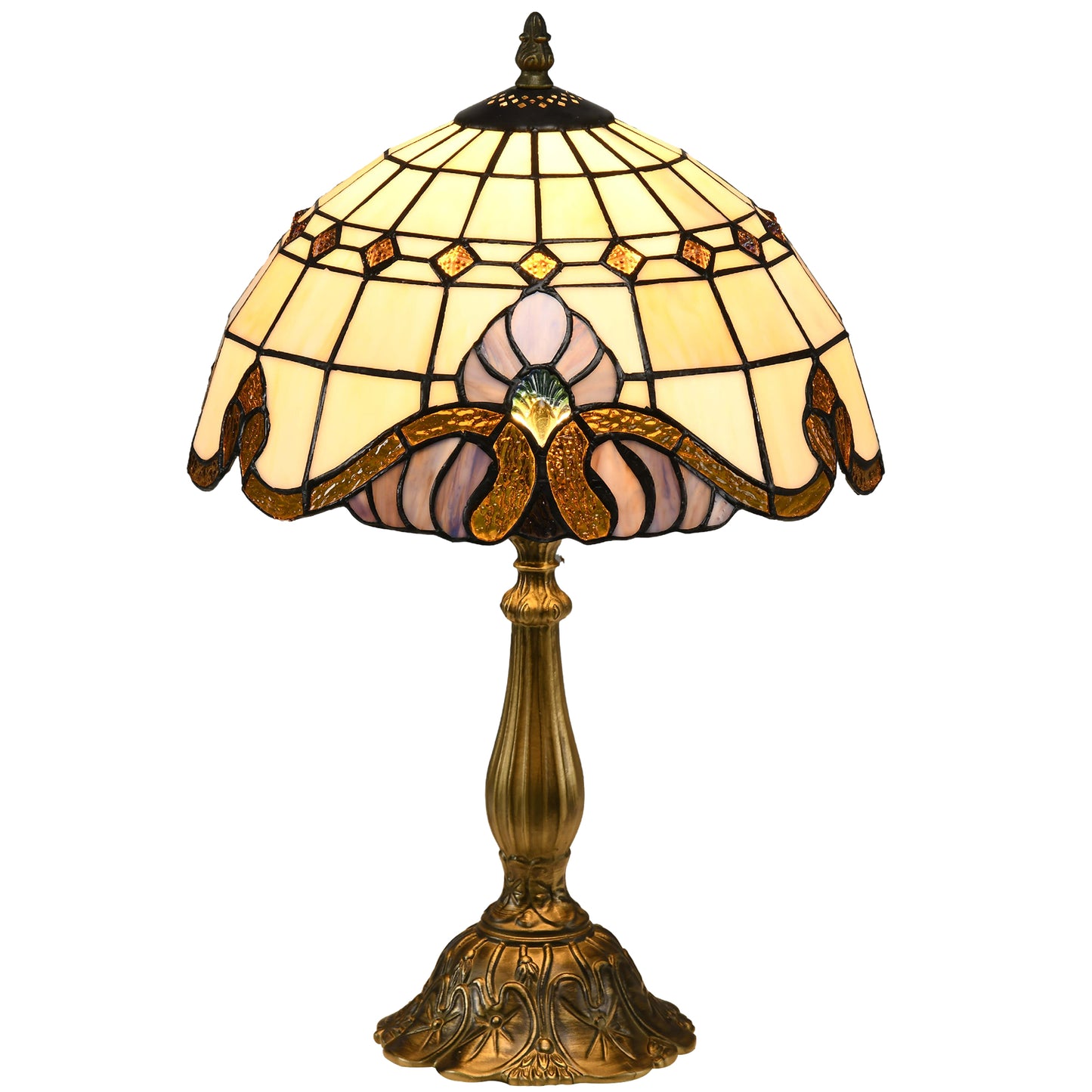 LightGlow Tiffany Stained Glass Lamp