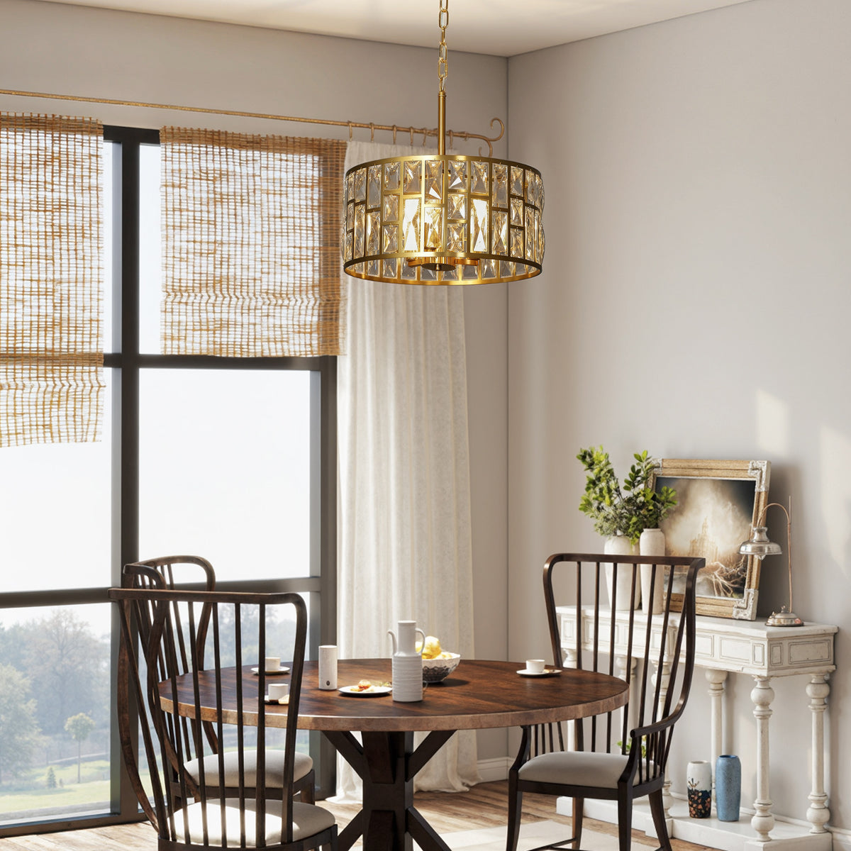 LightGlow Crystallite Chandelier - Gold