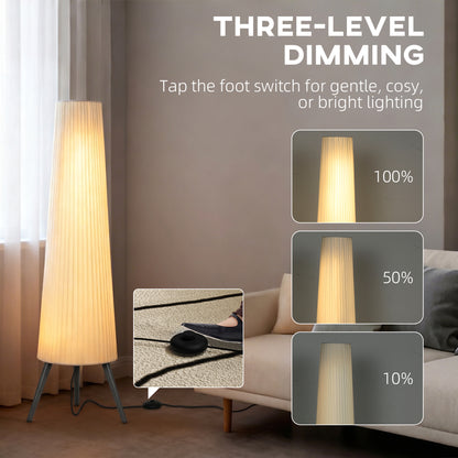 LightGlow Tripod Floor Lamp - White Grey