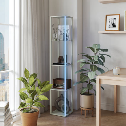 LightGlow RGB Shelf Floor Lamp - Oak