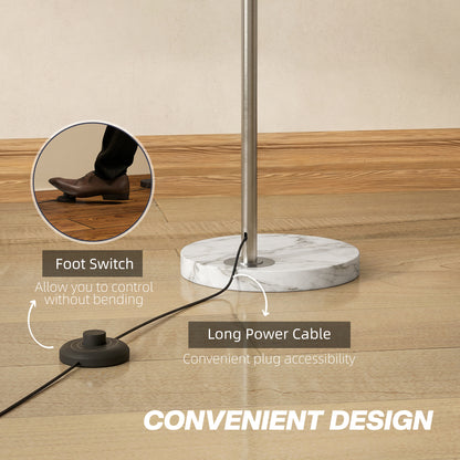 LightGlow Arc Floor Lamp - Black/Silver